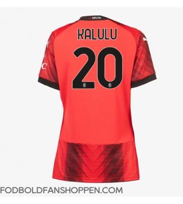 AC Milan Pierre Kalulu #20 Hjemmebanetrøje Dame 2023-24 Kortærmet